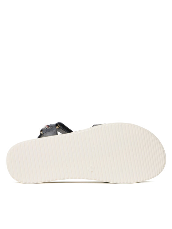 Tommy Hilfiger Tommy Hilfiger Sandały Platform Velcro Sandal T3A2-32760-0568 S Granatowy