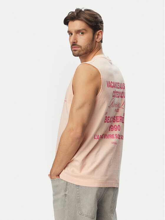 Jack & Jones Jack & Jones Majica brez rokavov Cassis Washed Back 12295076 Svetlo oranžna Relaxed Fit