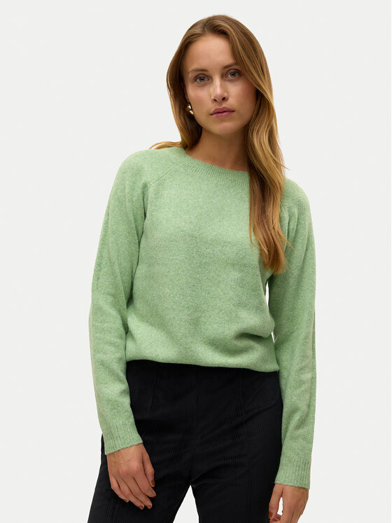 Vero Moda Vero Moda Sweter Doffy 10201022 Zielony Regular Fit