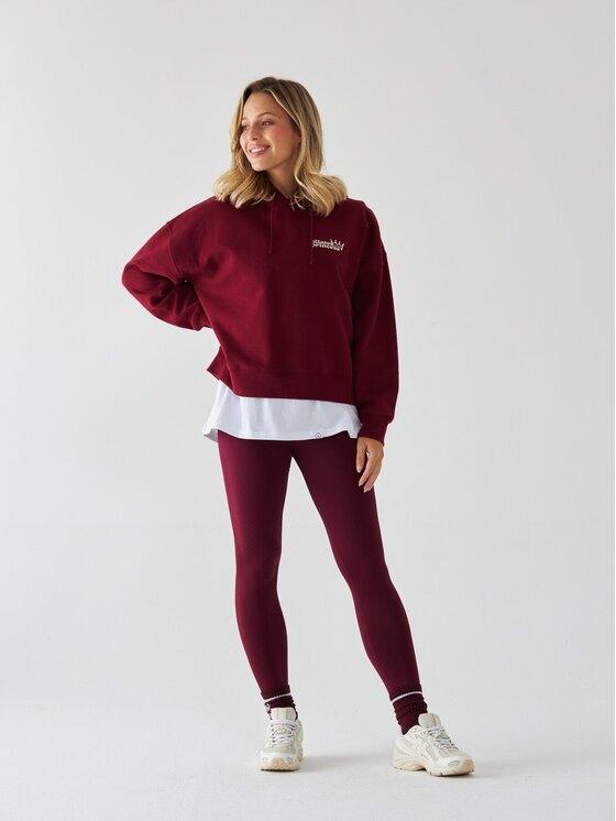BeShaped BeShaped Bluza Pilates Princess Bordowy Oversize