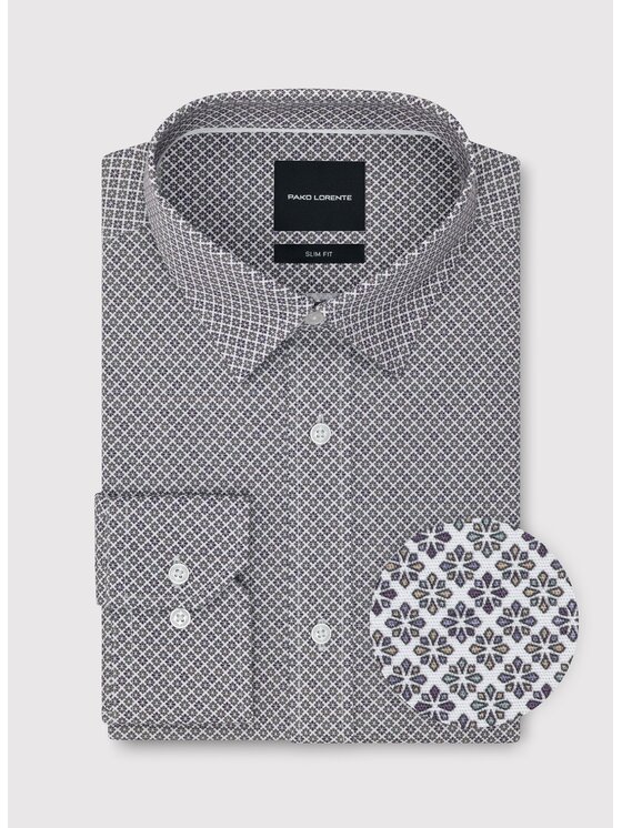 Pako Lorente Pako Lorente Koszula P26WF-1X-009 Szary Slim Fit