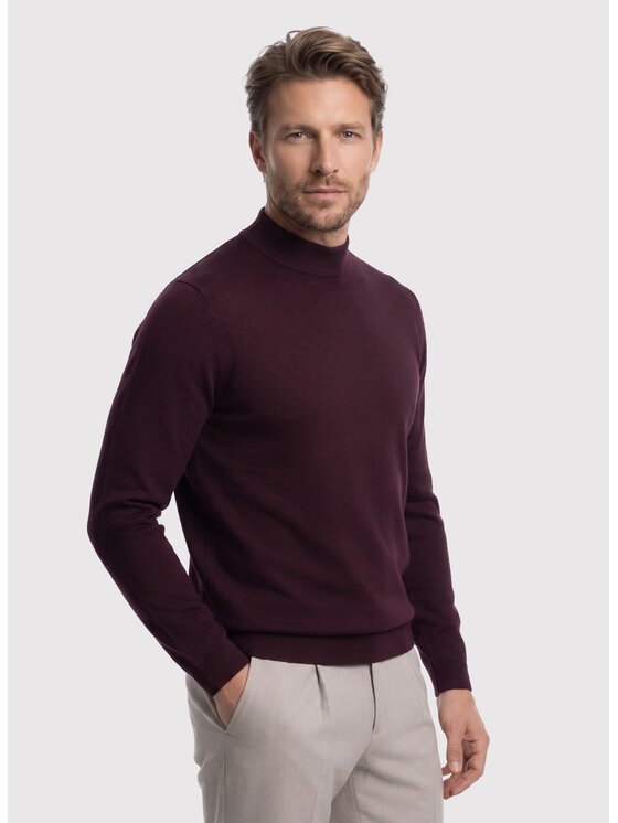 Pako Lorente Pako Lorente Sweter P26WB-2X-004 Bordowy Classic Fit