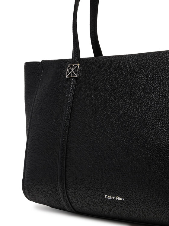 Calvin Klein Calvin Klein Rankinė Emblem Hw Pebble Tote LV04F3424G Juoda