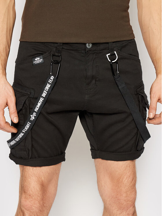 Alpha Industries Pantalon scurți din material Utility 116213 Negru Regular Fit