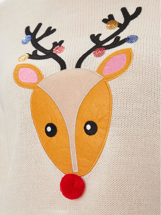 Brave Soul Brave Soul Džemperis LKX-230ANTLE Écru Regular Fit