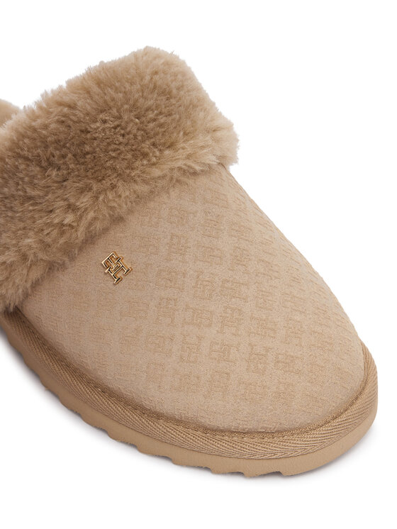 Tommy Hilfiger Tommy Hilfiger Papuče Th Premium Shearling Shoes FW0FW09947 Béžová