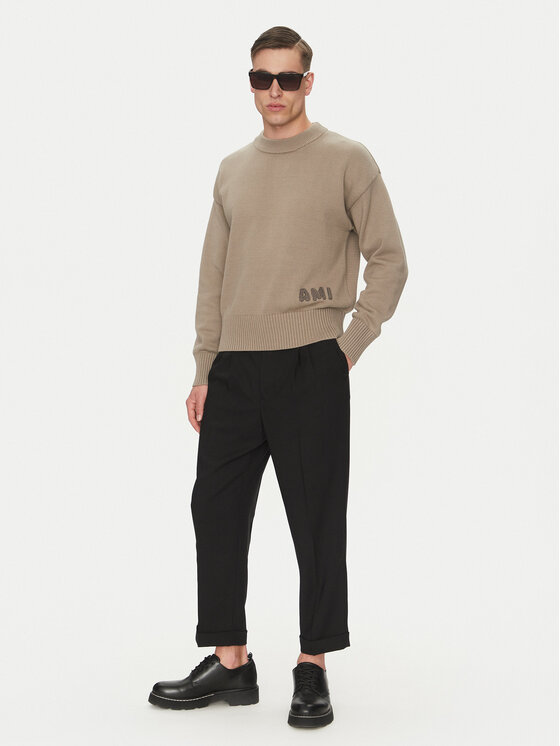 AMI PARIS AMI PARIS Chino hlače HTR111.WV0066 Črna Regular Fit