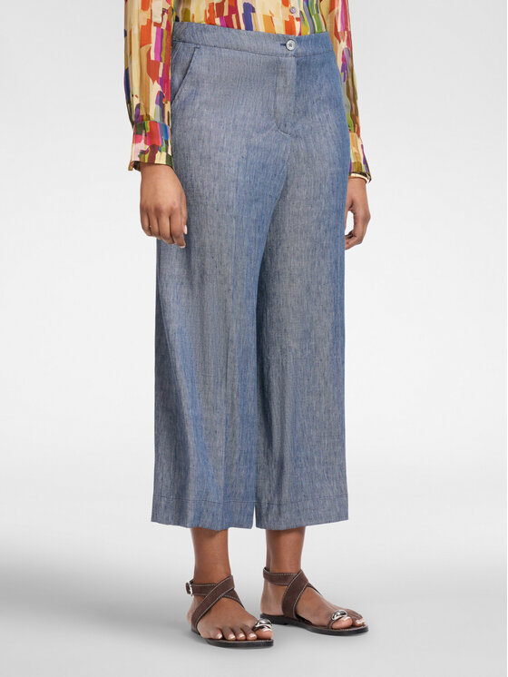 Elena Mirò Elena Mirò Pantaloni di tessuto P095P000442N034 Blu Cropp Fit