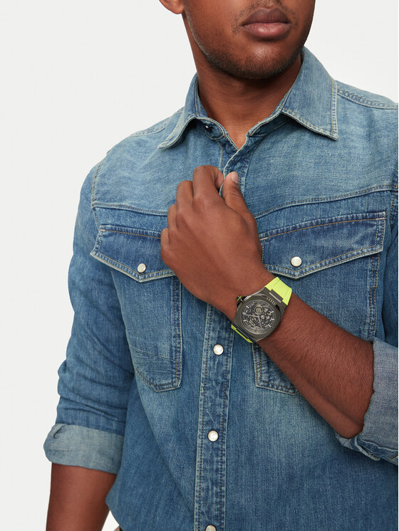 D1 Milano D1 Milano Käekell Slice Lime Skeleton Rubber SKRJ15 Roheline