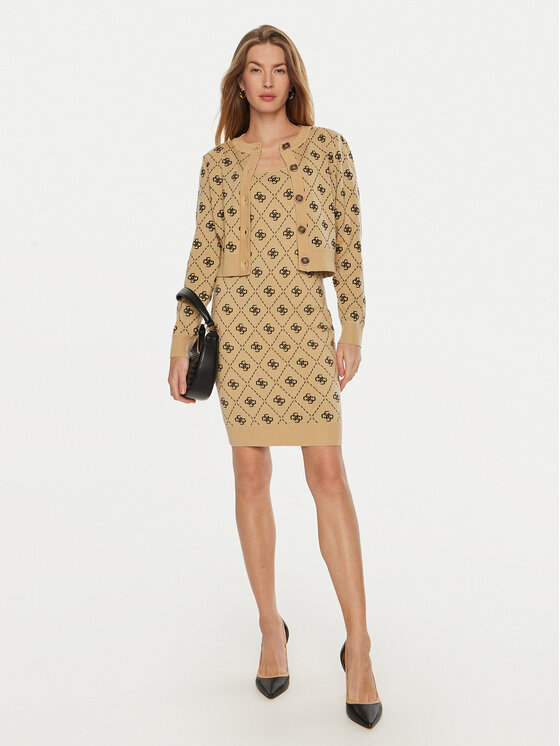 Guess Guess Kootud kleit Sarah W4BK98 Z3JD2 Beež Slim Fit