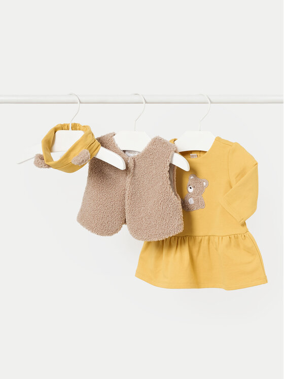 Mayoral Mayoral Повсякденна сукня 2807 Жовтий Regular Fit