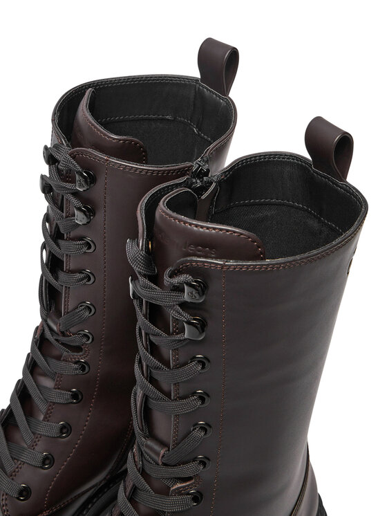 Calvin Klein Jeans Calvin Klein Jeans Sztyblety Flatform Lace Up Boot Mg Lth YW0YW01544 Brązowy