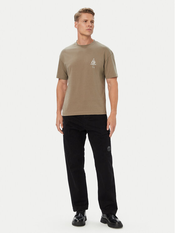 C.P. Company C.P. Company Marškinėliai 21CMTS166A005100W Smėlio Regular Fit