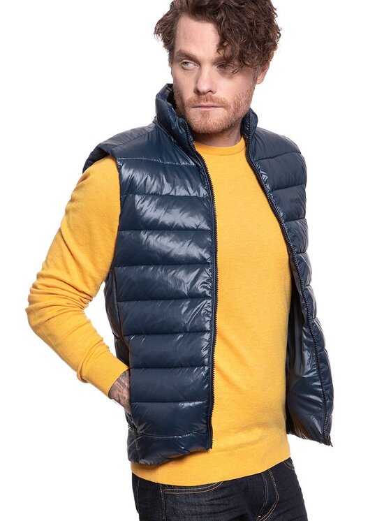 Wrangler Wrangler Smanicato PUFFER VEST Blu Regular Fit