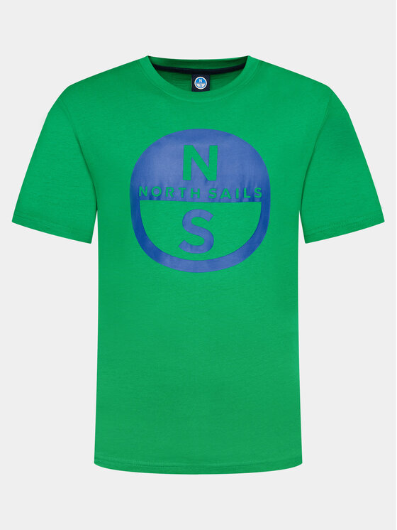 North Sails North Sails T-shirt Basic 692972 Zelena Regular Fit