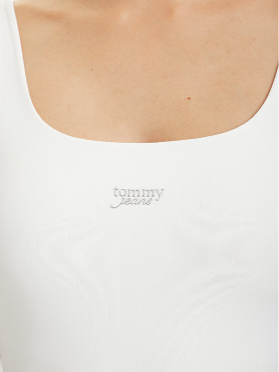 Tommy Jeans Tommy Jeans Body Metallic Logo DW0DW22311 Biały Slim Fit