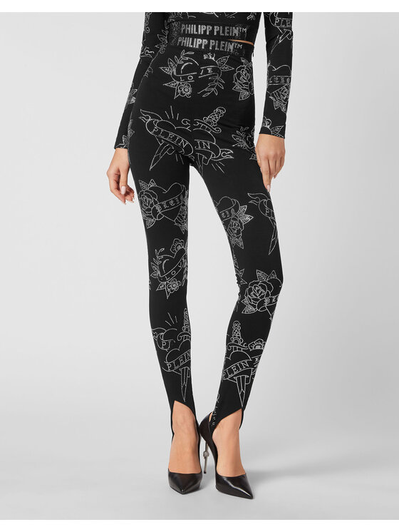 PHILIPP PLEIN PHILIPP PLEIN Legíny 3193 Černá Skin Tight Fit