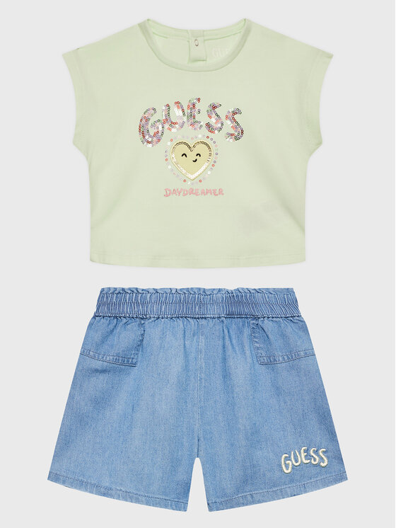 Completo T-shirt e shorts di jeans K3GG03 K6YW0