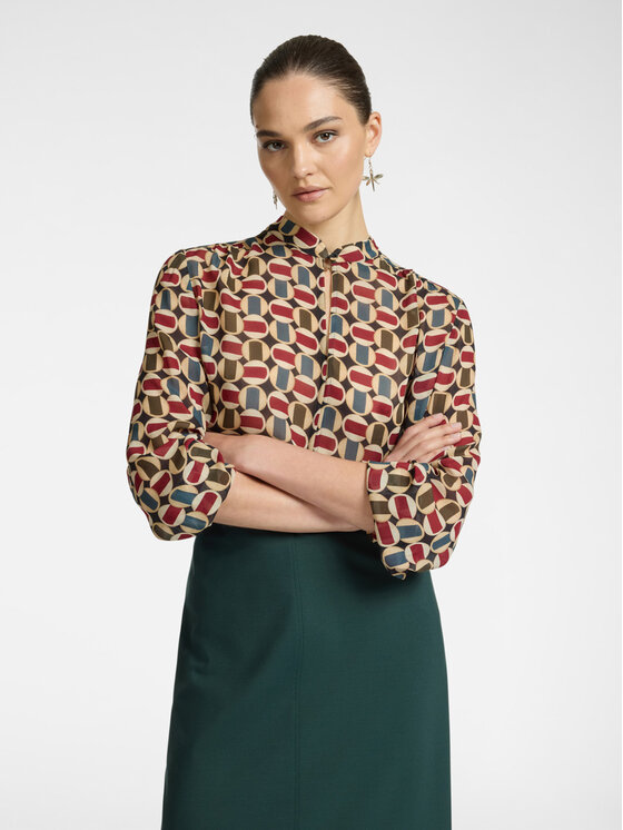 Elena Mirò Elena Mirò Blusa 2126P100162N001 Bordeaux Regular Fit