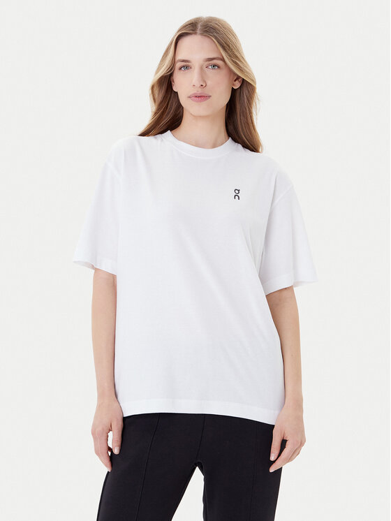 On On Majica Club-T 1WE1006 Bela Relaxed Fit