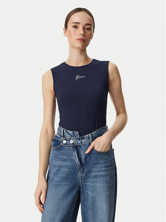 Guess Guess Topiņš W6YP17 K3881 Tumši zils Regular Fit