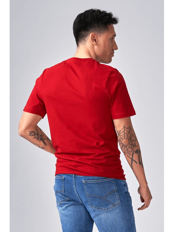 TeeShoppen TeeShoppen T-Shirt 'Basic Collection' Czerwony Regular Fit