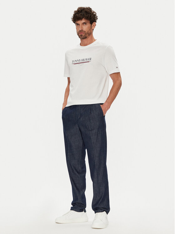 Tommy Hilfiger Tommy Hilfiger T-krekls Brand Love MW0MW40324 Balts Regular Fit