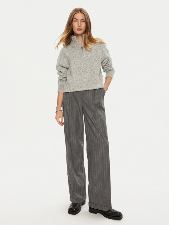 MAX&Co. MAX&Co. Spodnie materiałowe 2426136064200 Szary Regular Fit