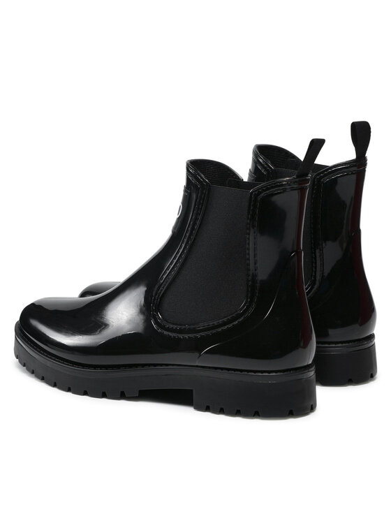 HUGO HUGO Гумени ботуши Tabita Rain Bootie 50461985 10222177 01 Черен