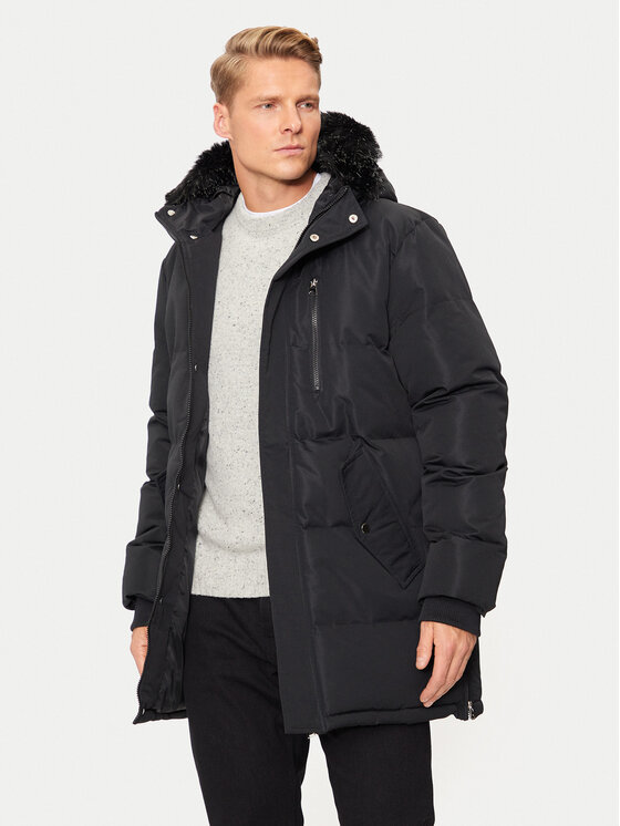 Brave Soul Parka MJK-COLNEBLACK Melns Regular Fit