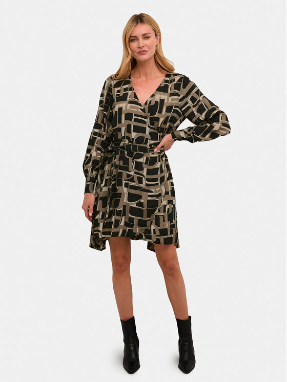 Kaffe Kaffe Ежедневна рокля Tanya 10508240 Черен Regular Fit