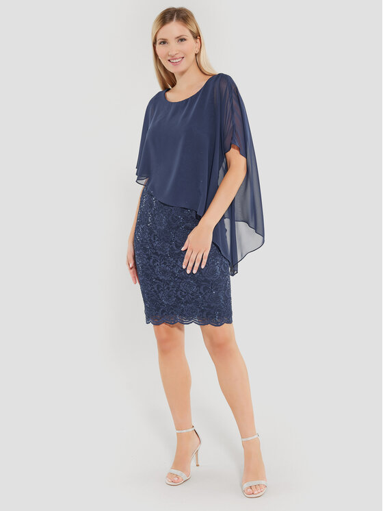 Swing Swing Koktel haljina 77760410 Tamnoplava Regular Fit