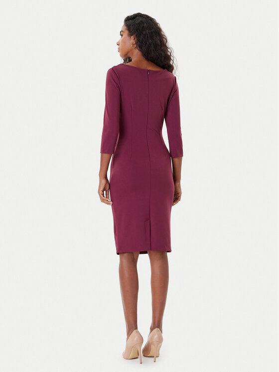 Rinascimento Rinascimento Coctailkleid CFC0126154003 Dunkelrot Slim Fit