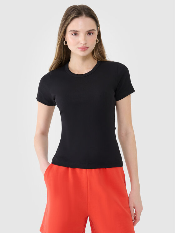 4F 4F T-Shirt EMPOWERED BY NATURE Czarny Slim Fit