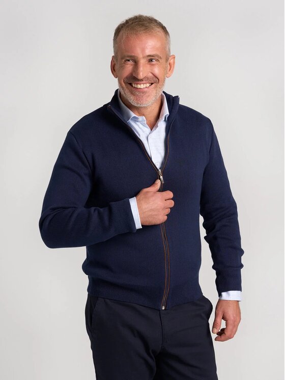 Willsoor Willsoor Kardigan 71880 Granatowy Regular Fit