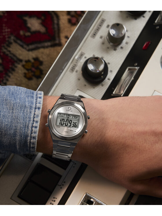 Timex Timex Zegarek TW2Y09800 Srebrny