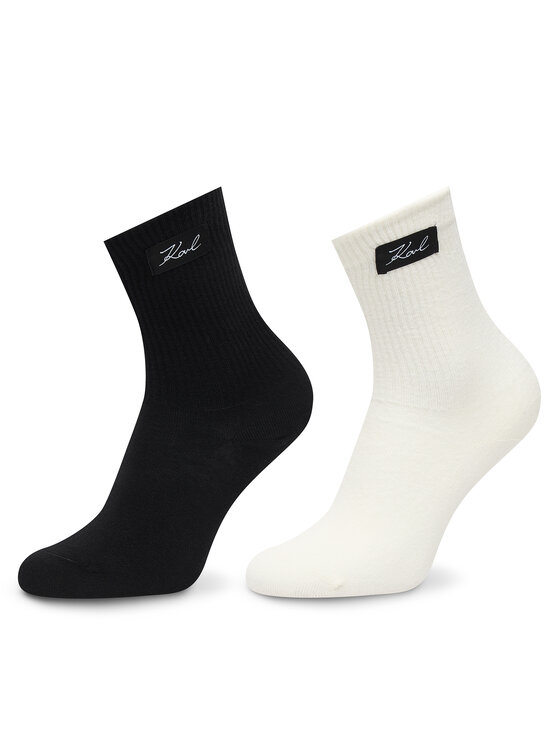KARL LAGERFELD KARL LAGERFELD Dlouhé ponožky B1W47036 Černá