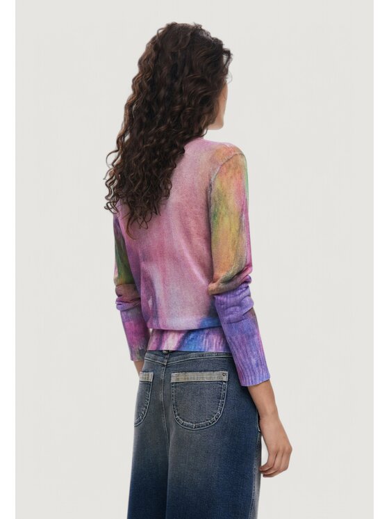 Desigual Desigual Πουλόβερ JERS_BOGEN Μωβ Shirt Fit
