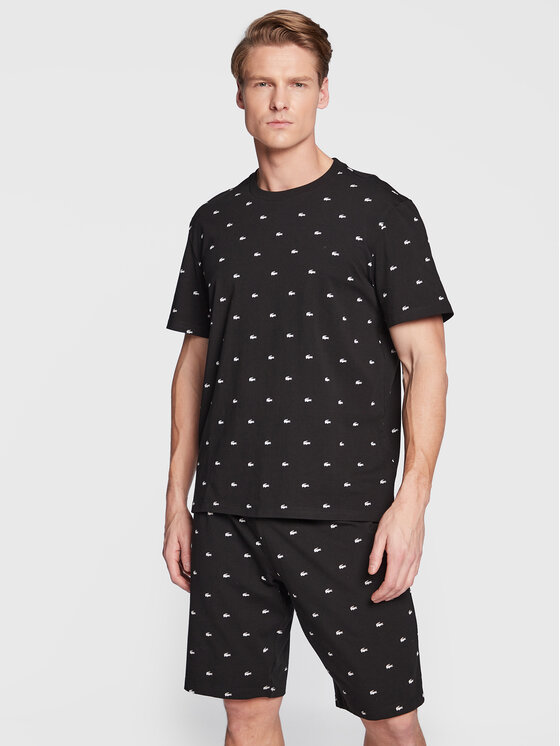 Lacoste Lacoste Piżama 4H3304 Czarny Regular Fit