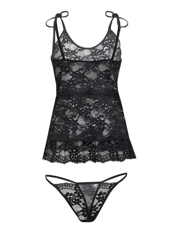 DKaren Lingerie DKaren Lingerie Komplet bielizny Persefona Czarny Classic Fit