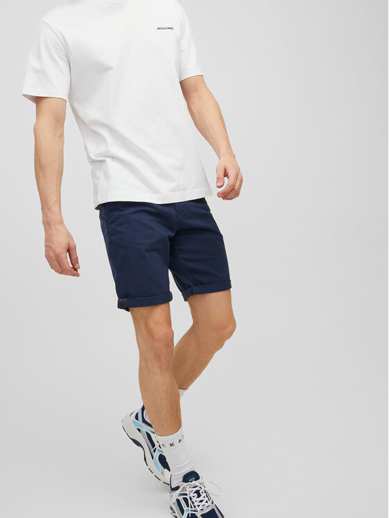 Jack & Jones Jack & Jones Pantalon scurți din material Bowie 12165604 Bleumarin Regular Fit