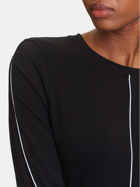 KARL LAGERFELD KARL LAGERFELD Bluse A3W17007 Schwarz Slim Fit