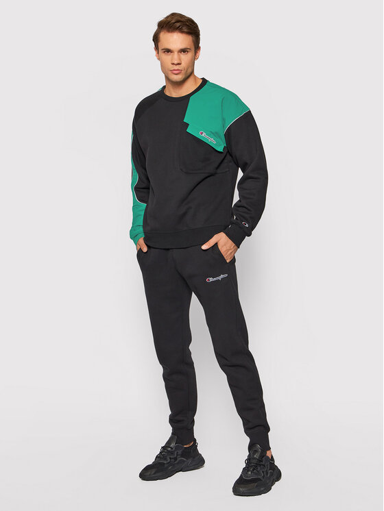 Champion Champion Μπλούζα Patchwork 216555 Μαύρο Custom Fit