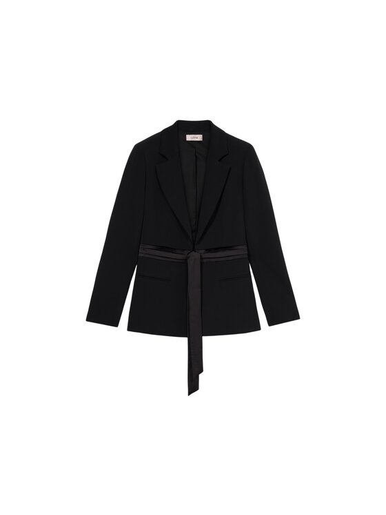 Oltre Oltre Giacca di transizione Q793R104582N033 Nero Regular Fit