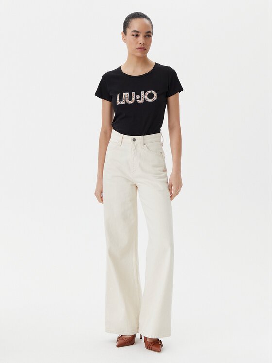 Liu Jo Beachwear Liu Jo Beachwear Majica VA5154 JS003 Črna Regular Fit