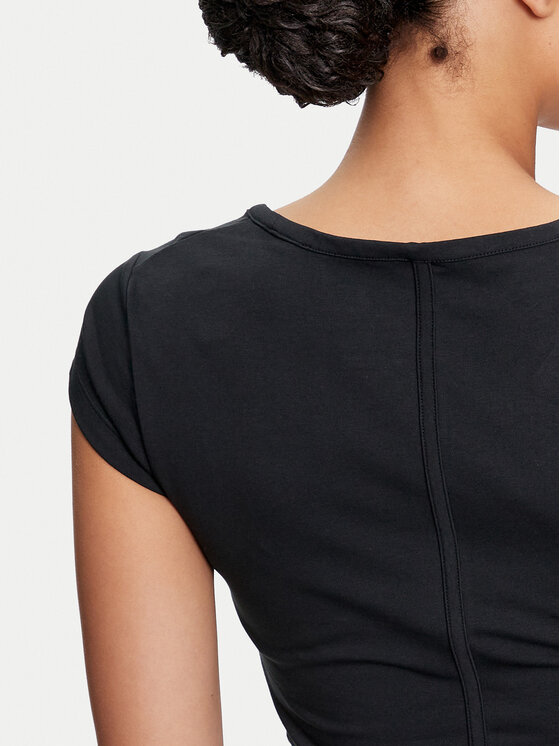 Converse Converse Top W Wordmark Corset Top 10026506-A01 Čierna Slim Fit