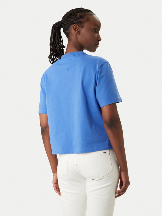Tommy Jeans Tommy Jeans Tričko DW0DW22202 Modrá Boxy Fit