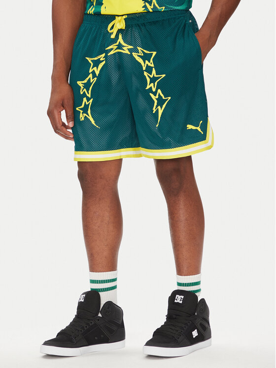 Puma Puma Sportiniai šortai 631703 Žalia Regular Fit