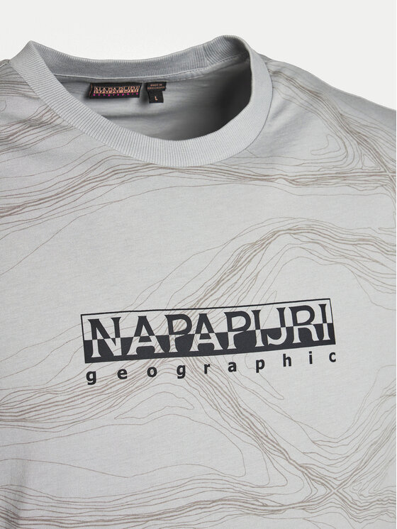 Napapijri Napapijri T-Shirt B-Cellini NP0A4ILS Szary Regular Fit