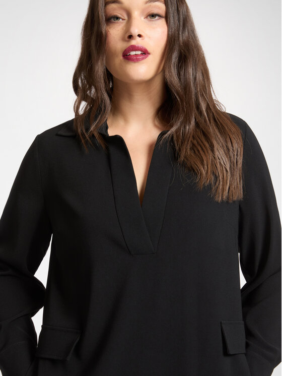 Elena Mirò Elena Mirò Vestito chemisier 7445P000250N033 Nero Regular Fit